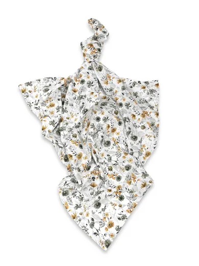 MimiNu, pielucha muślinowa, otulacz, botanica, 120-120 cm