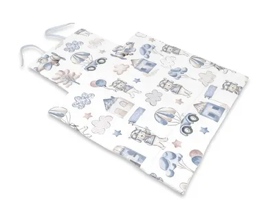 MimiNu, Piloci, przewijak mobilny, bawełna, błękit, 70-50 cm