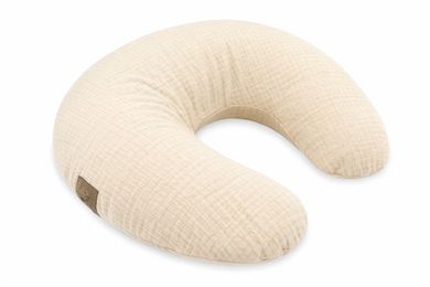 MimiNu, poduszka do karmienia na suwak, muślin, beż, 155 cm