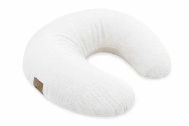 MimiNu, poduszka do karmienia na suwak, muślin, śmietanka, 155 cm