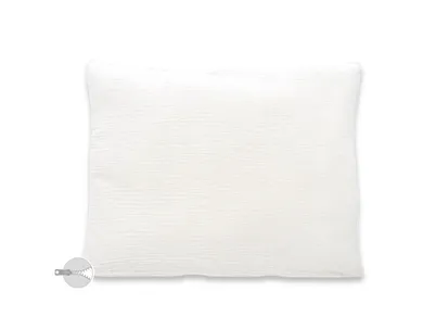 MimiNu, poduszka z poszewką na suwak, muślin, śmietanka, 40-30 cm