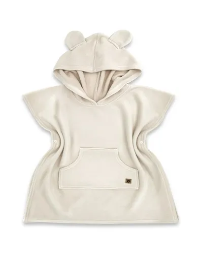 MimiNu, ponczo kąpielowe, bambus, beż, 4-7 lat, rozmiar M, 56-63 cm