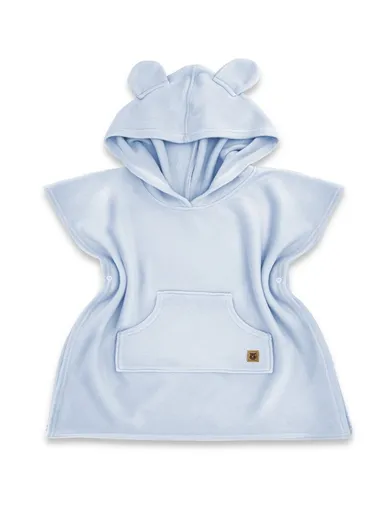 MimiNu, ponczo kąpielowe, bambus, błękit, 1-4 lata, rozmiar S, 49-51 cm