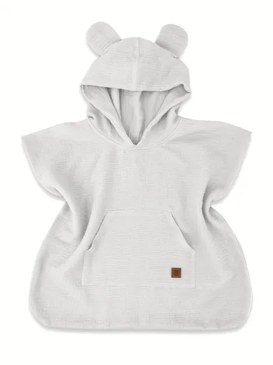 MimiNu, ponczo plażowe, szybkoschnące, rozmiar 1-4, muślin, szary