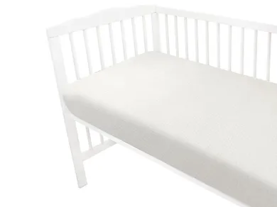 MimiNu, prześcieradło do łóżeczka, muślin, śmietanka, 140-70 cm