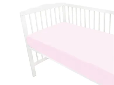 MimiNu, prześcieradło, jersey, pudrowy róż, 120-60 cm, 2 szt.