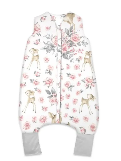 MimiNu, Słodka Sarenka, śpiworek do spania z nogawkami, róż, całoroczny, TOG 2-2.5, rozmiar S, 1-2.5 l