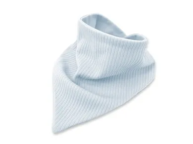 MimiNu, Soft, apaszka, prążek + gładki, baby blue, 45-25 cm