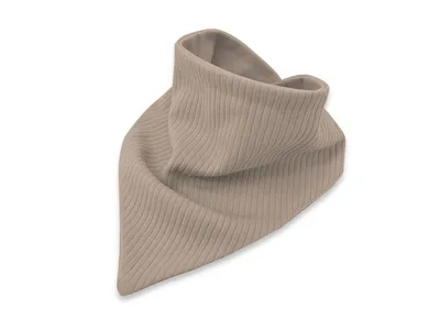 MimiNu, Soft, apaszka, prążek + gładki, mokka, 45-25 cm