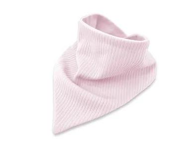 MimiNu, Soft, apaszka, prążek + gładki, pudrowy róż, 45-25 cm