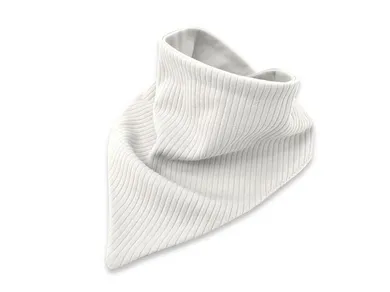 MimiNu, Soft, apaszka, prążek + gładki, śmietanka, 45-25 cm