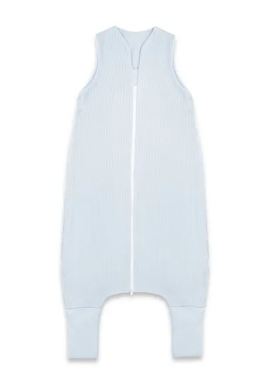 MimiNu, Soft, Flo, śpiworek do spania z nogawkami, prążek, baby blue, TOG 0.5-1, rozmiar M, 2-6 l