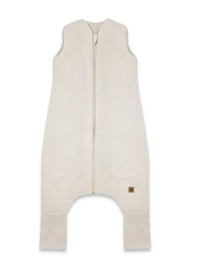 MimiNu, Soft, Flo, śpiworek do spania z nogawkami, prążek, beż, całoroczny, TOG 1.5-1.75, rozmiar S, 1-2.5 l