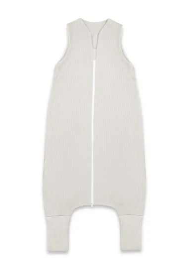 MimiNu, Soft, Flo, śpiworek do spania z nogawkami, prążek, beż, TOG 0.5-1, rozmiar M, 2-6 l