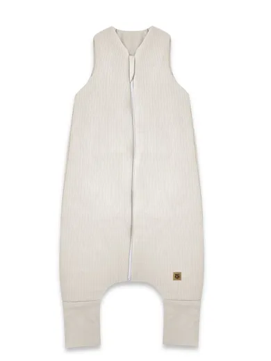 MimiNu, Soft, Flo, śpiworek do spania z nogawkami, prążek, beż, TOG 2-2.5, rozmiar M, 2-6 l