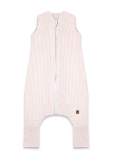 MimiNu, Soft, Flo, śpiworek do spania z nogawkami, prążek, pudrowy róż, TOG 2-2.5, rozmiar S, 1-2.5 l