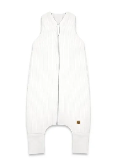 MimiNu, Soft, Flo, śpiworek do spania z nogawkami, prążek, śmietanka, TOG 2-2.5, rozmiar M, 2-6 l