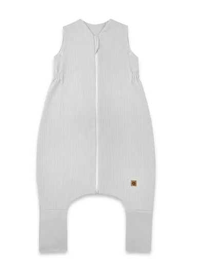 MimiNu, Soft, Flo, śpiworek do spania z nogawkami, prążek, szary, TOG 0.5-1, rozmiar S, 1-2.5 l