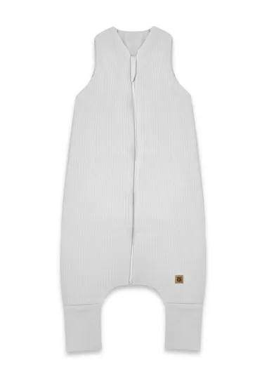 MimiNu, Soft, Flo, śpiworek do spania z nogawkami, prążek, szary, TOG 2-2.5, rozmiar M, 2-6 l