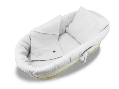 MimiNu, Soft, zestaw: ochraniacz do gondoli i kosza Mojżesza, materac, poduszka, szary, 0-6m