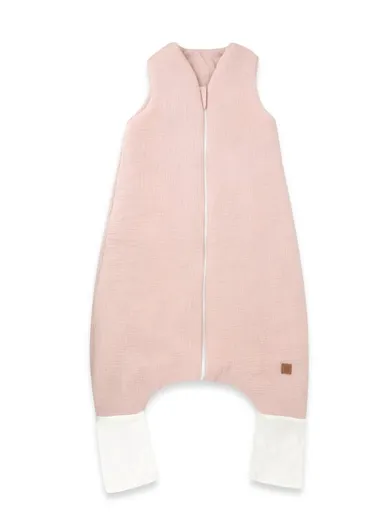 MimiNu, śpiworek z nogawkami, muślin, pudrowy róż, całoroczny, TOG 2-2.5, rozmiar M, 2-6 l