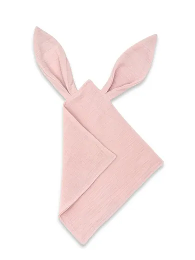 MimiNu, szmatka sensoryczna muślinowa, pudrowy róż, 30-30 cm