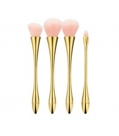 Mimo, pędzle do makijażu, złoty, 4 szt.