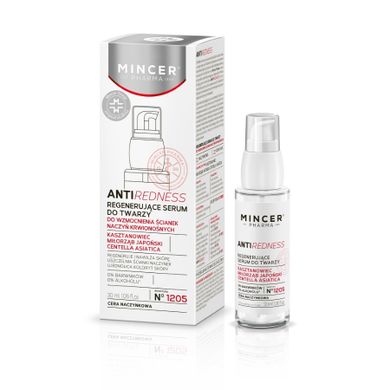 Mincer Pharma, AntiRedness nr 1205, regenerujące serum do twarzy, 30 ml