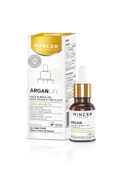 Mincer Pharma, ArganLife nr 806, olejek do twarzy i szyi, 15 ml