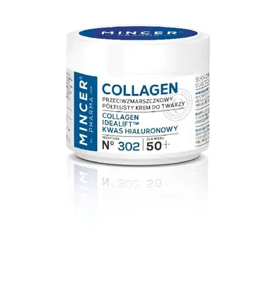 Mincer Pharma, Collagen 50+ krem półtłusty przeciwzmarszczkowy nr 302, 50 ml