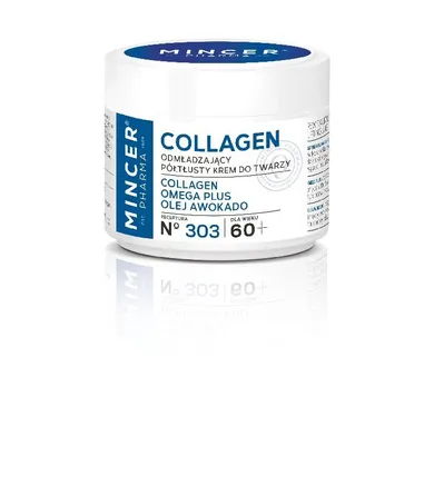 Mincer Pharma, Collagen 60+ krem półtłusty odmładzający nr 303, 50 ml