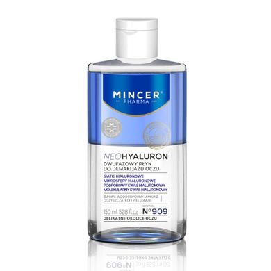 Mincer Pharma, Neo Hyaluron nr 909, dwufazowy płyn demakijażu oczu, 150 ml