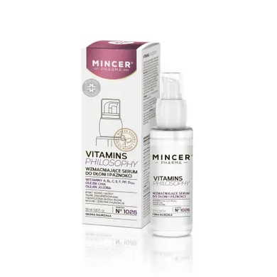 Mincer Pharma, Vitamins Philosophy nr 1026, wzmacniające serum do dłoni i paznokci, 30 ml