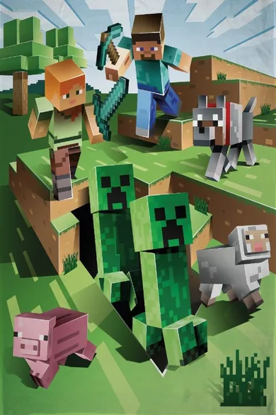 Minecraft, koc polarowy, 100-150 cm