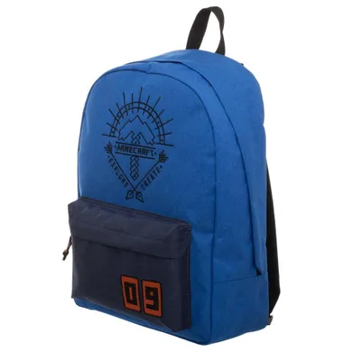 Minecraft, plecak szkolny, niebieski