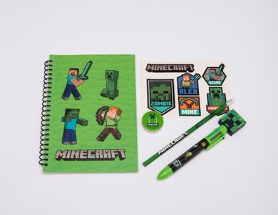 Minecraft, zestaw szkolny, zielony