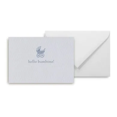 Mini kartka, hello bambino blue