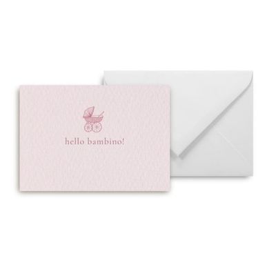 Mini kartka, hello bambino pink