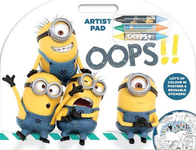 Minionki, kolorowanki, kredki, naklejki