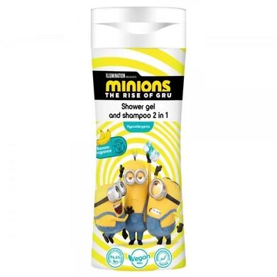 Minionki, Wejście Gru, żel pod prysznic i szampon, 2w1, Banan, 300 ml
