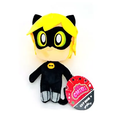 Miraculous: Biedronka i Czarny Kot, Chibi Cat Noir, maskotka, 16 cm