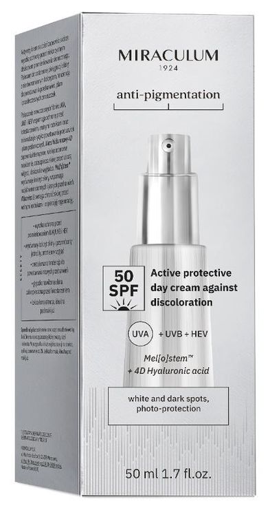Miraculum, Anti-Pigmentation, aktywny krem przeciw przebarwieniom SPF 50, 50 ml