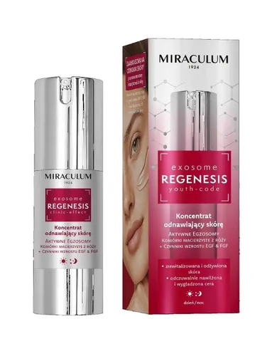 Miraculum, Exosome Regenesis Youth-Code, koncentrat odnawiający skórę na dzień i noc, 30 ml