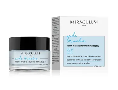 Miraculum, woda termalna, krem-maska aktywnie nawilżający na dzień i noc, 50 ml
