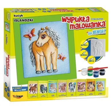 Mirage Hobby, Wypukła malowanka, Kucyk Islandzki, gra memory, zestaw kretywny