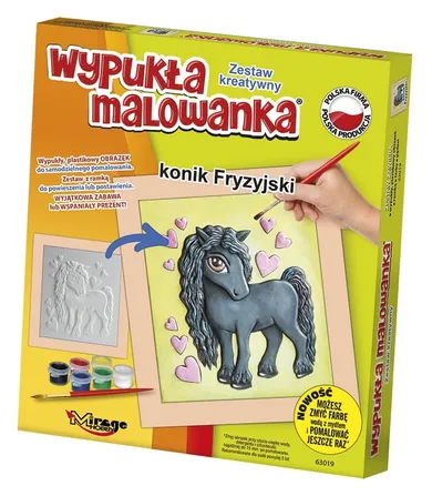 Mirage Hobby, Wypukła Malowanka, zestaw kreatywny do malowania, Konik Fryzyjski