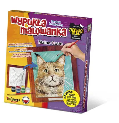 Mirage Hobby, Wypukła Malowanka, zestaw kreatywny do malowania, Kot Maine Coon