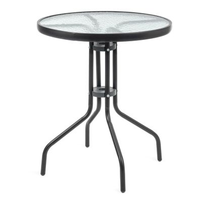 Mirpol, stolik ogrodowy ze szklanym blatem, Jupiter, 60 cm
