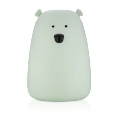 Miś, lampka silikonowa, duża, szałwiowa