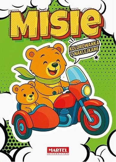 Misie. Kolorowanka komiksowa z naklejkami